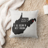 West Virginia GPS-coördinaten met Hart Kussen (Deken)