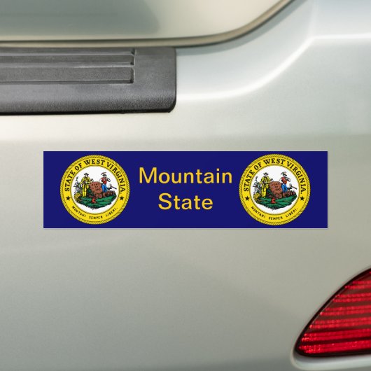 West Virginia Great Seal Bumpersticker (Op auto)