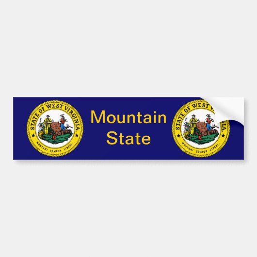 West Virginia Great Seal Bumpersticker (Voorkant)