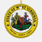 West Virginia Great Seal Keramisch Ornament (Voorkant)