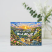 West Virginia Groet Ansichtkaart Briefkaart (Staand voorkant)