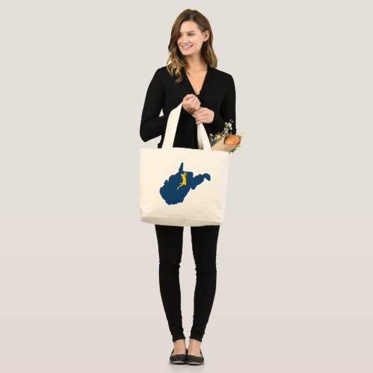 West-Virginia Grote Tote Bag (Voorkant (model))