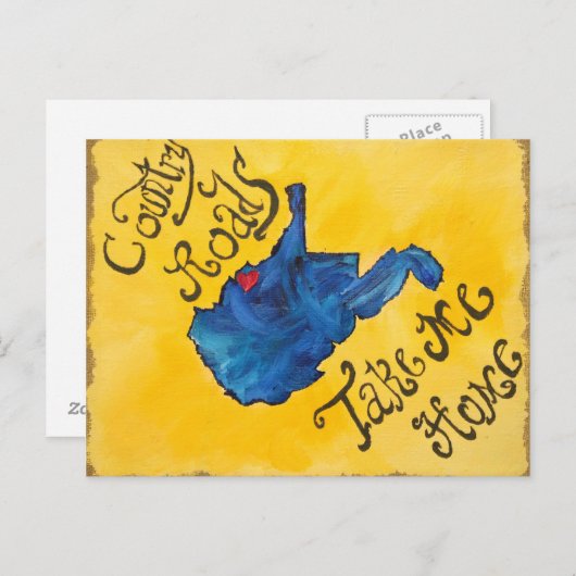 West Virginia heeft mijn hart Briefkaart (Voorkant / Achterkant)