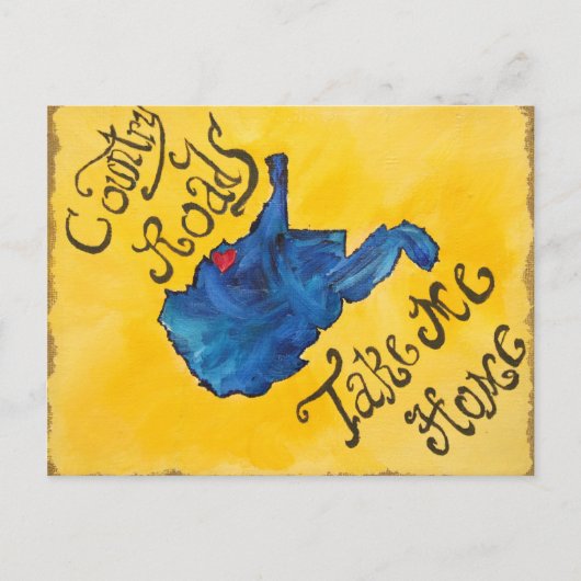 West Virginia heeft mijn hart Briefkaart (Voorkant)