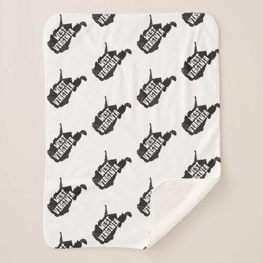 West Virginia Home  Distress Map Sherpa Deken (Voorkant)