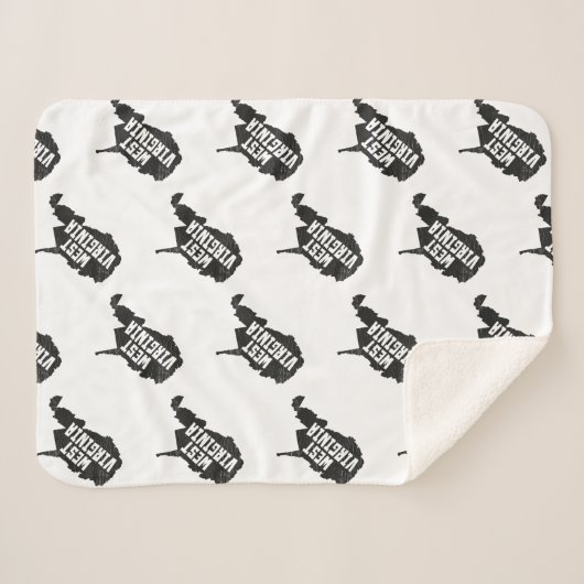 West Virginia Home  Distress Map Sherpa Deken (Voorkant (horizontaal))