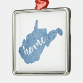 West Virginia Home houtnerf Metalen Ornament (Links)