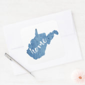 West Virginia Home houtnerf Vierkante Sticker (Envelop)