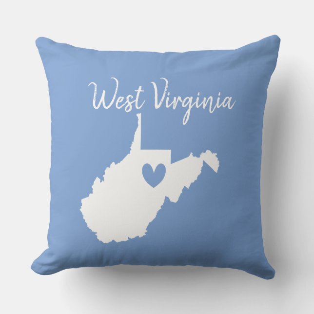 West Virginia home state-kaart liefhart Buitenkussen (Voorkant)