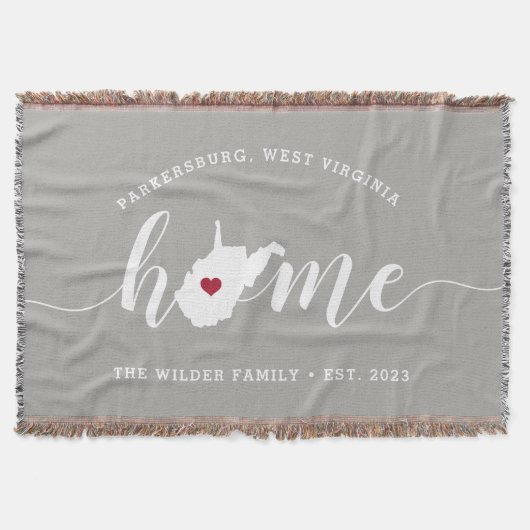 West Virginia Home State Personalized Deken (Voorkant)