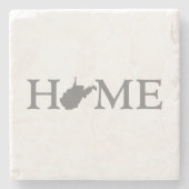 West Virginia Home State Shaped Letter Virginians Stenen Onderzetter (Voorkant)