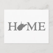 West Virginia Home State Shaped Letter Word Art Briefkaart (Voorkant)