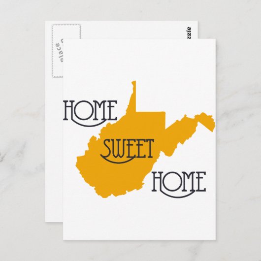 West Virginia Home Sweet Home door U.S. Custom Ink Briefkaart (Voorkant / Achterkant)