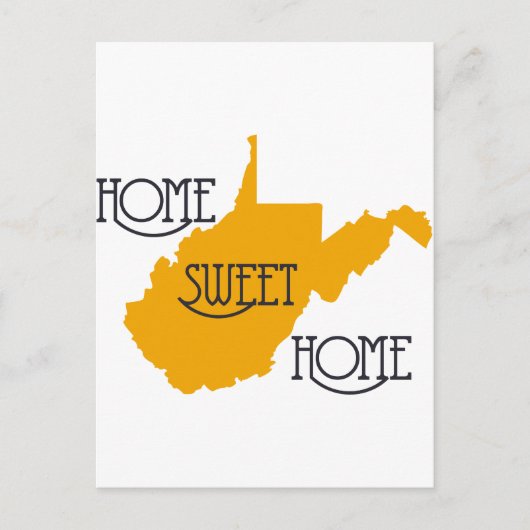 West Virginia Home Sweet Home door U.S. Custom Ink Briefkaart (Voorkant)