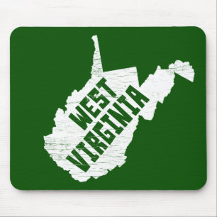 West Virginia Home White Map Muismat