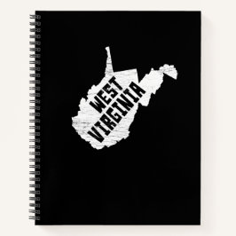 West Virginia Home  White Map Notitieboek