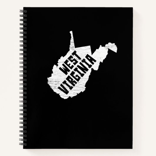 West Virginia Home White Map Notitieboek (Voorkant)