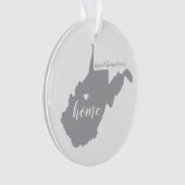 West Virginia Hometown Personalized Ornament (voorkant)