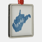 West Virginia-huis houtnerf Metalen Ornament (Rechts)