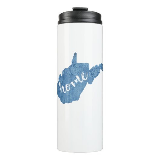 West Virginia-huis houtnerf Thermosbeker (Voorkant)