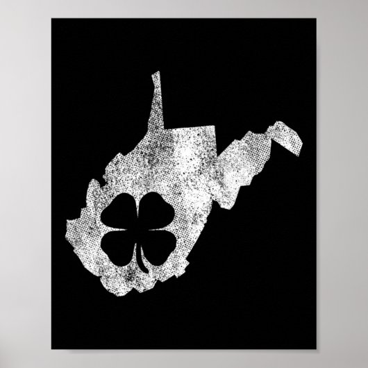 West Virginia Ierse Shamrock St. Patrick's Day Sai Poster (Voorkant)