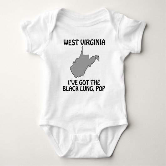 West Virginia - Ik heb longzwart, pap Romper (Voorkant)