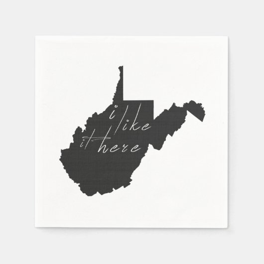 West Virginia, ik vind het hier een goed silhouet Servetten (Voorkant)