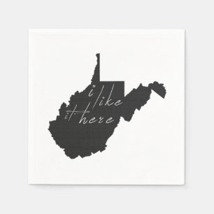 West Virginia, ik vind het leuk hier State Silhoue Servetten