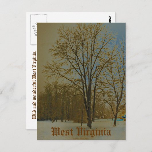 West Virginia in Snow Briefkaart (Voorkant / Achterkant)