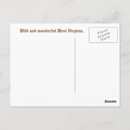 West Virginia in Snow Briefkaart (Achterkant)