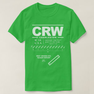 West Virginia International Yeager Airport CRW T-shirt