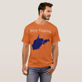 West Virginia Interstates [Navy Blue Design] T-shirt (Voorkant volledig)