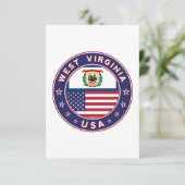 West Virginia Kaart (Staand voorkant)