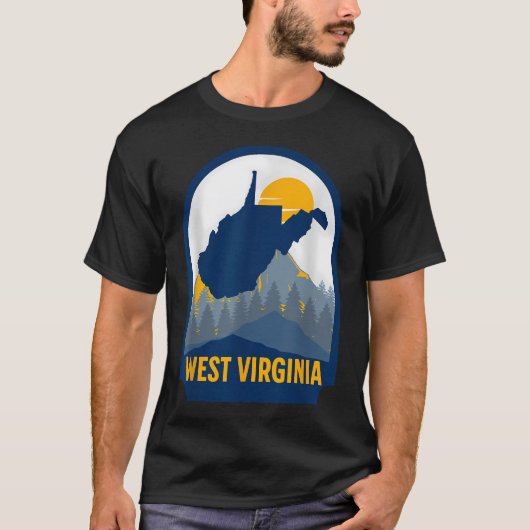 West Virginia Kaart Home T-shirt (Voorkant)