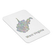 West Virginia kaart Magneet (Rechterzijde)