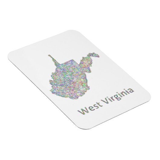 West Virginia kaart Magneet (Rechterzijde)
