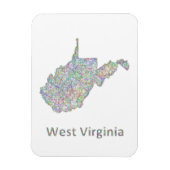 West Virginia kaart Magneet (Verticaal)
