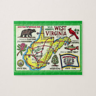 West Virginia  kaart puzzel Legpuzzel