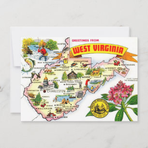 West Virginia Kaart Verhuisaankondiging