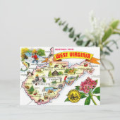 West Virginia Kaart Verhuisbericht (Staand voorkant)