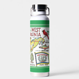 West Virginia  kaart Waterfles