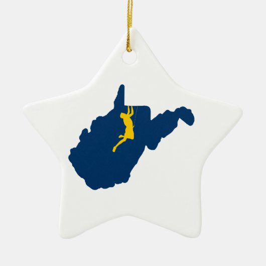West-Virginia Keramisch Ornament (Voorkant)