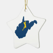 West-Virginia Keramisch Ornament (Links)