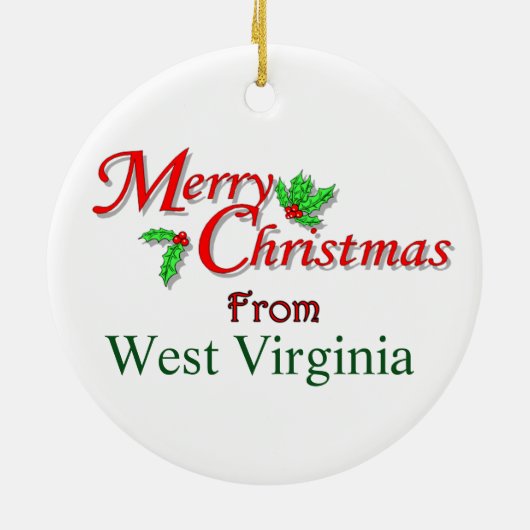 West Virginia kerstboomversiering Keramisch Ornament (Achterkant)