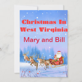West Virginia kerstkaart aanpasbaar