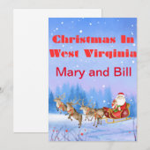 West Virginia kerstkaart aanpasbaar (Voorkant / Achterkant)
