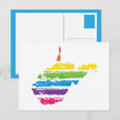 West virginia kleurenlijnen briefkaart (Voorkant / Achterkant)