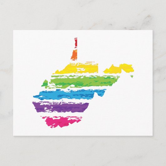 West virginia kleurenlijnen briefkaart (Voorkant)