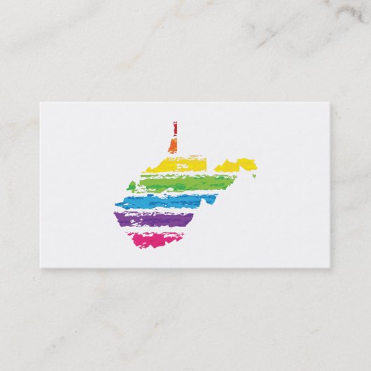 West virginia kleurenlijnen visitekaartje (Voorkant)