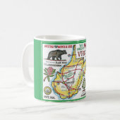 West Virginia Kleurrijke  Kaart Mok (Voorkant links)